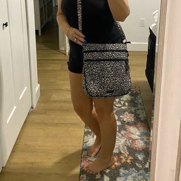 Vera Bradley Retired Camocat Print Hipster Crossbody / Shoulder Handbag - Picture 9 of 16